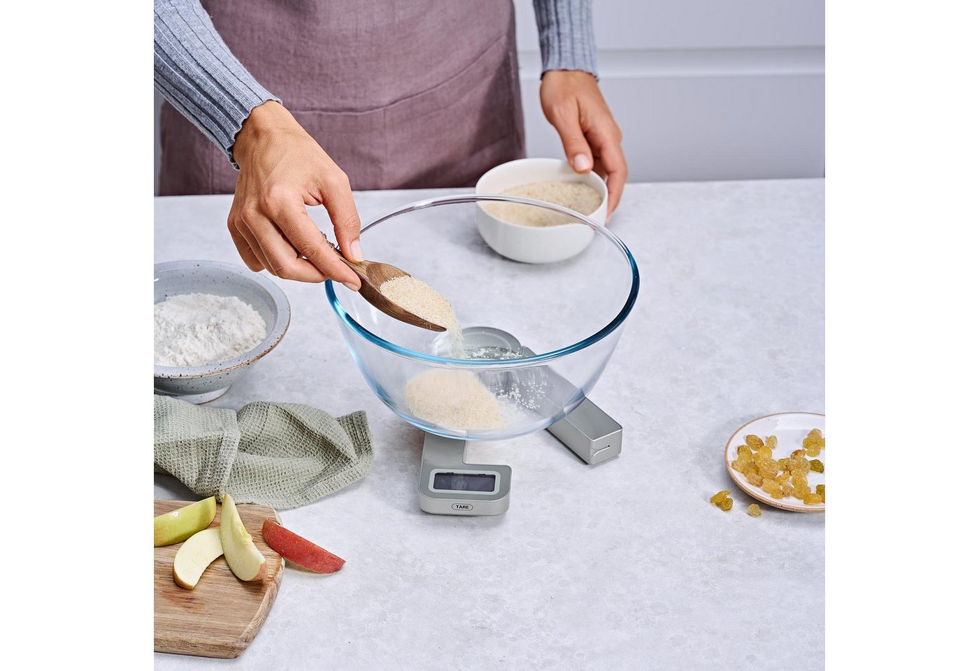 Betty Bossi Küchenwaage Dynamo-Prinzip Kompakte Digitalwaage bis 5 kg Zuwiegefunktion, (1-tlg), kinetische Energie, 1g- Schritte Bild 3