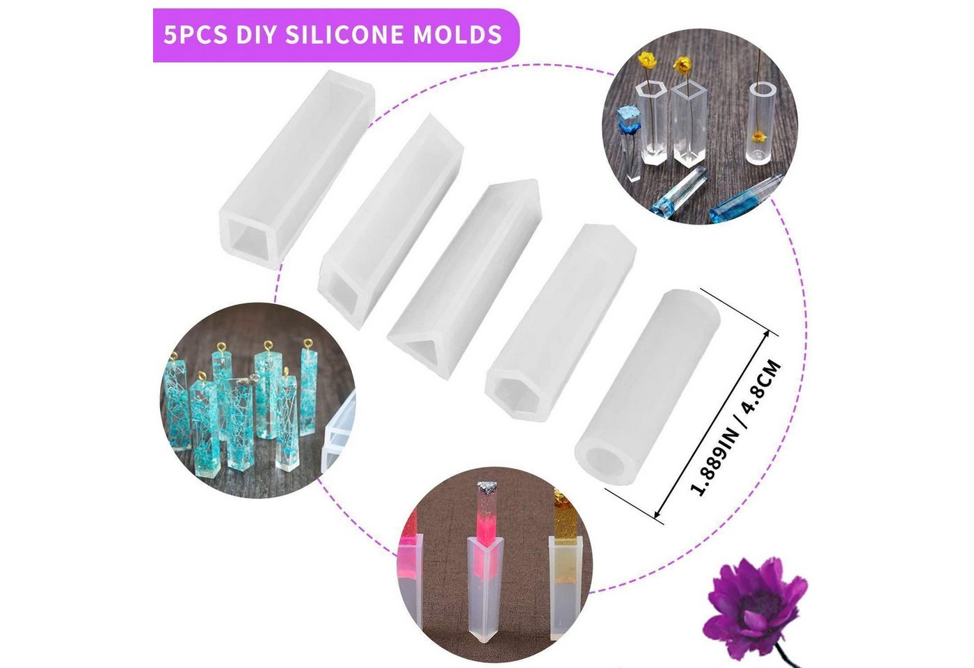 LuxusKollektion Silikonform Resin Gießharz Silikonform Schmuck Selber Machen Set, (1-tlg) Bild 3