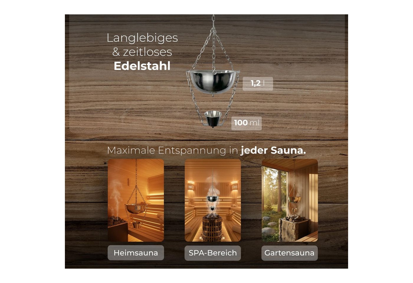 Steam Butler Aufgusstopf Steam Butler Home Automatischer Aufguss für die Sauna aus Edelstahl Bild 2