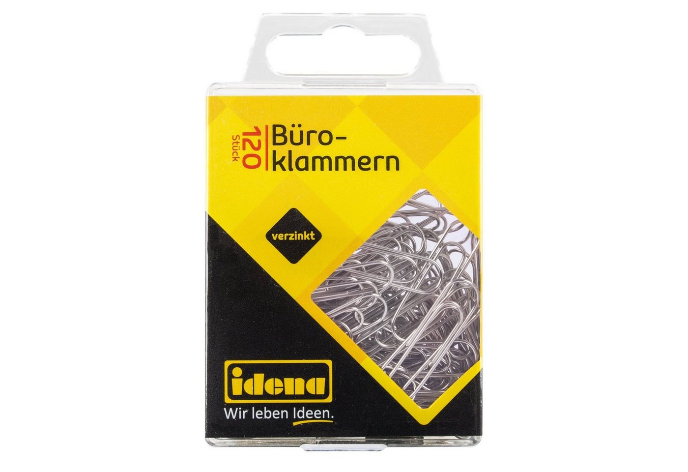 Idena Büroklammer Idena 334030 - Büroklammern, 120 Stück, verzinkt