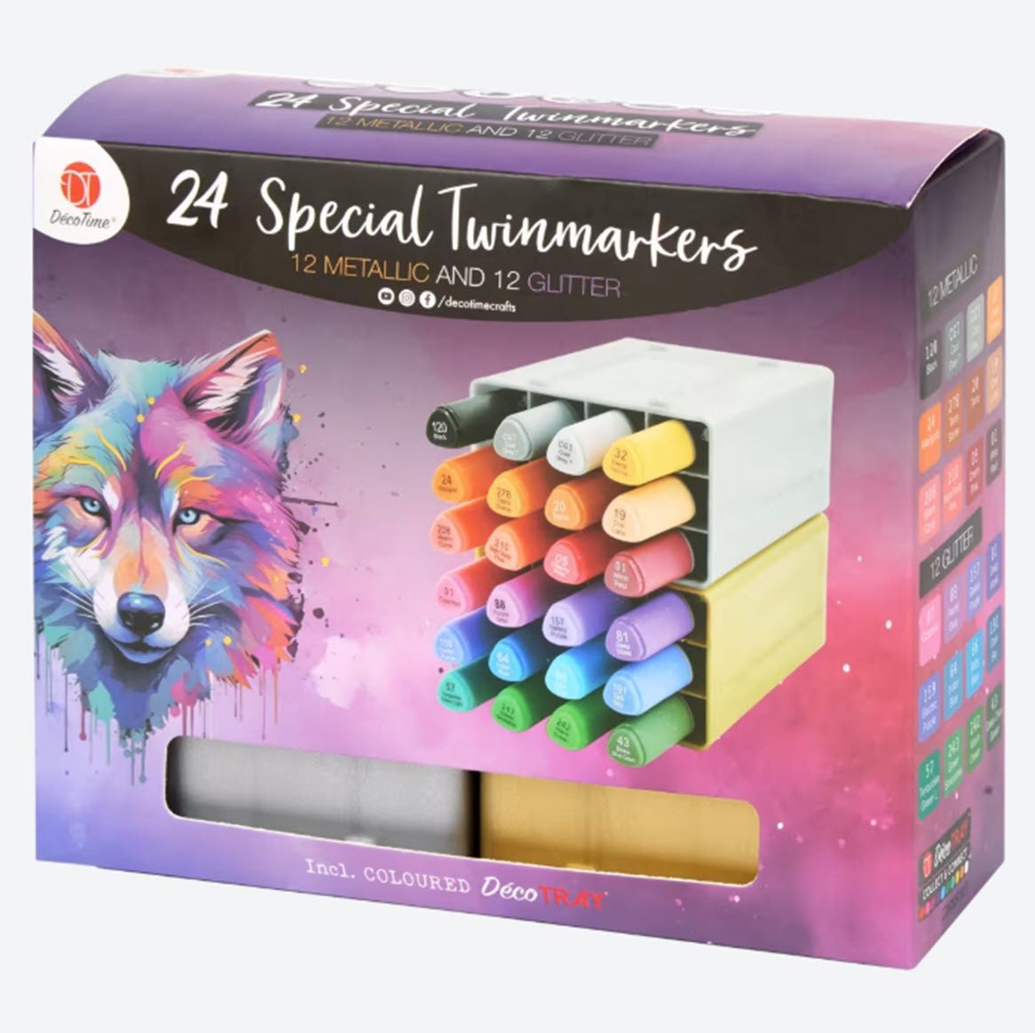 Spectrum Marker Glitzer Doppelmarker Metallic 24 Stück, (24-tlg) Bild 2