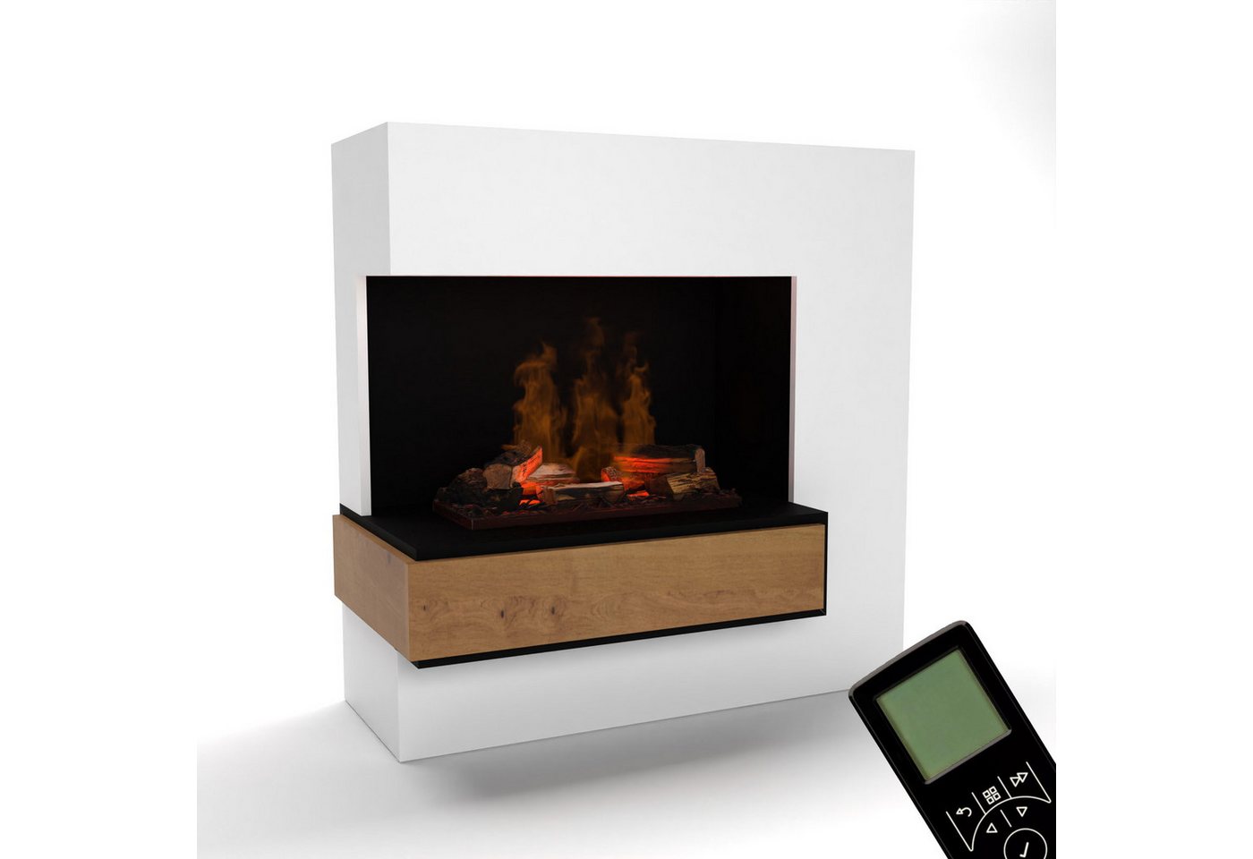 GLOW FIRE Elektrokamin Planck Hoch Wasserdampf Kamin, Standkamin, Elektrischer Kamin, Wasserdampfkamin mit 3D Feuer und Knisterfunktion Bild 5