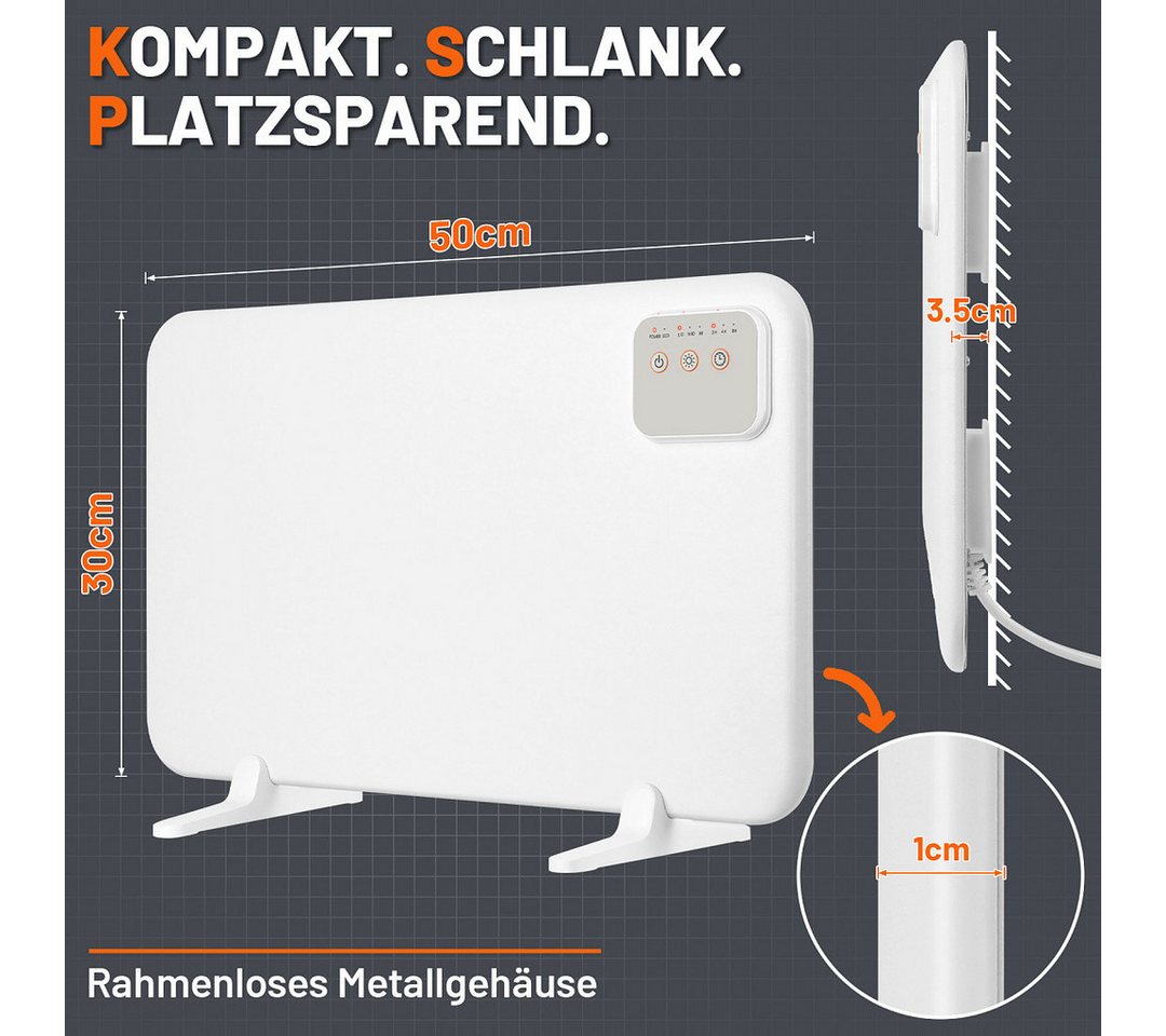 Clanmacy Infrarotheizung Infrarotheizung 120W Untertischheizung Heizpaneel Büro Timer Bild 4