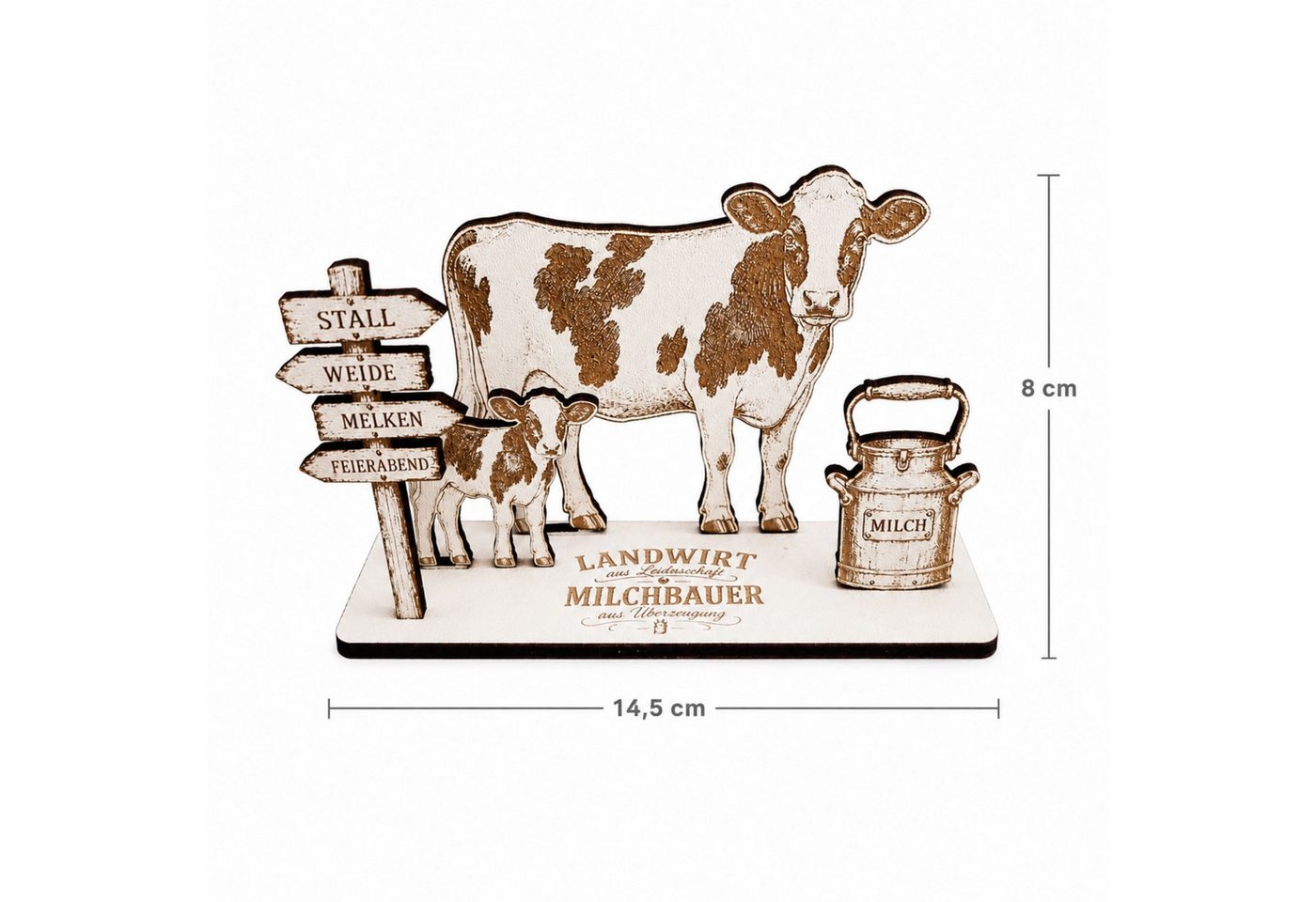 Dekolando Geschenkkarte Geldgeschenk Bauer Geschenk für Milchbauer & Landwirt 14,5 x 8 cm Bild 4