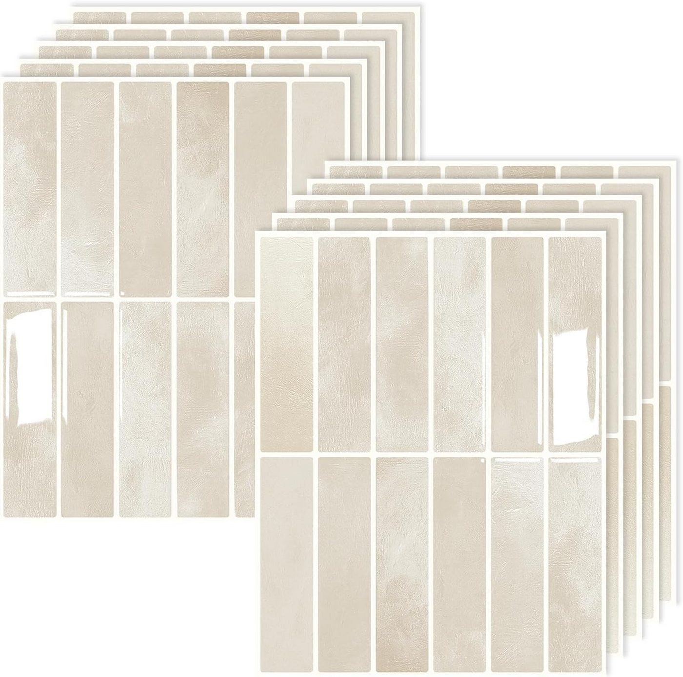 LEMLIT Fliesenaufkleber 10Stück Dickere Küchenfliesen Selbstklebende 3D Fliesenaufkleber (10 Stück, 10 St., 22,9x29cm,Fettbeständig, Einfach Zuschneidbar), für Bad,Küche,Wand Dekoration Wasserdicht,leicht zu Reinigen Bild 3