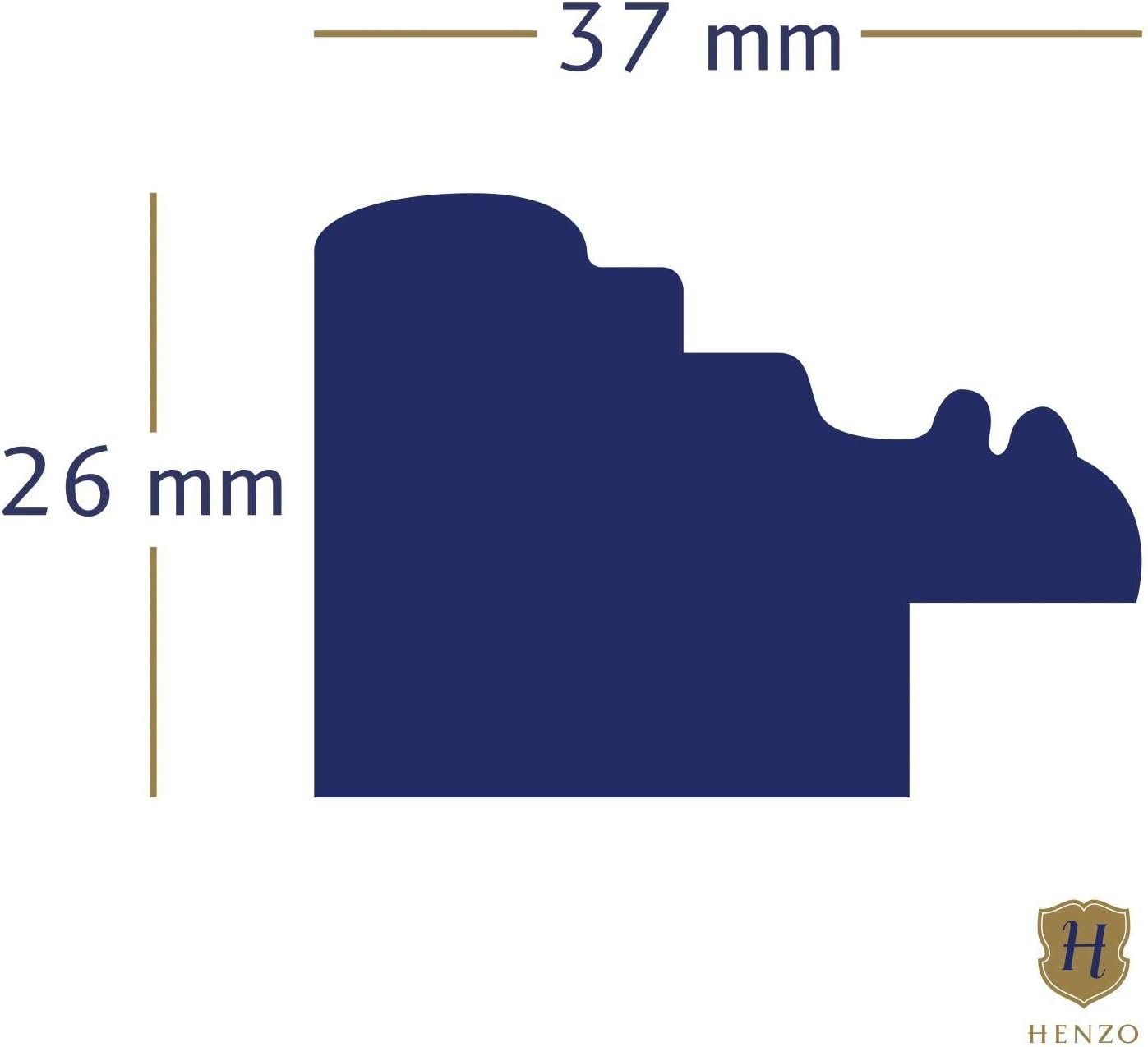 IDEAL TREND Bilderrahmen Chic Baroque Bilderrahmen aus Holz 15x20 passepartout 10x15 Schwarz Fo