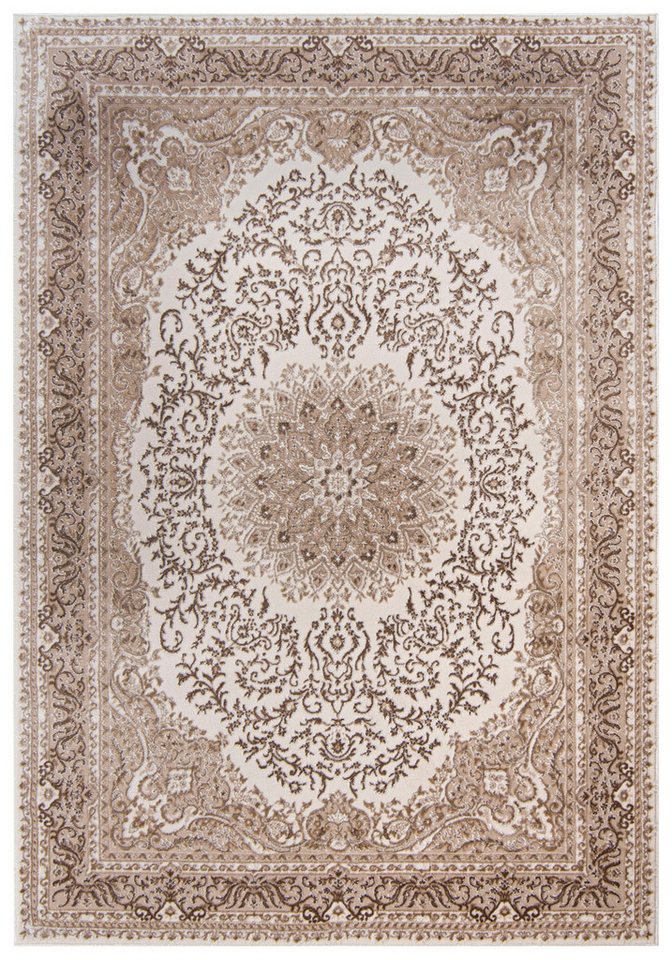 Mazovia Designteppich Klassisch Bordüre Beige Creme Wohnzimmer, Schlafzimmer, Esszimmer, Fußbodenheizung Bild 5