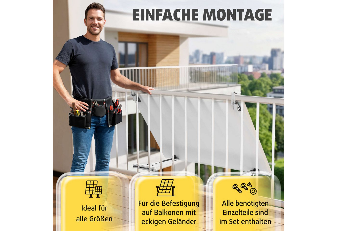 avoltik Solarmodul-Halterung Solarmodul Halterung Alu Aufständerung für Photovoltaik Winkel eckig Bild 2