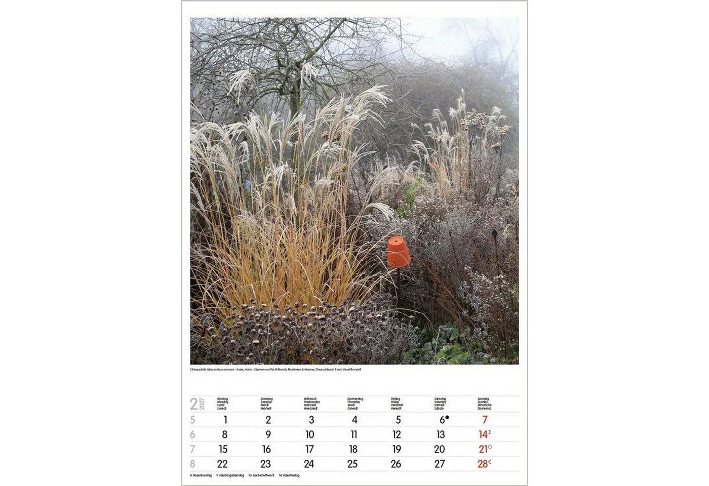 Korsch Verlag Wandkalender Gartenträume 2027