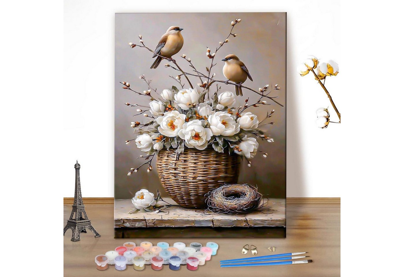 LuxusKollektion Malen nach Zahlen Malen nach Zahlen Erwachsene Vögel 40x50cm (1-St) Bild 2