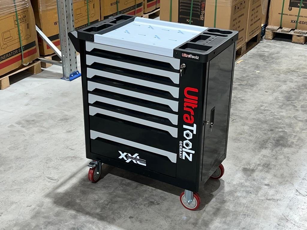 UltraToolz Werkzeugwagen Werkstattwagen befüllt 7/7 Chrom Vanadium Werkzeugwagen Rollwagen Bild 4
