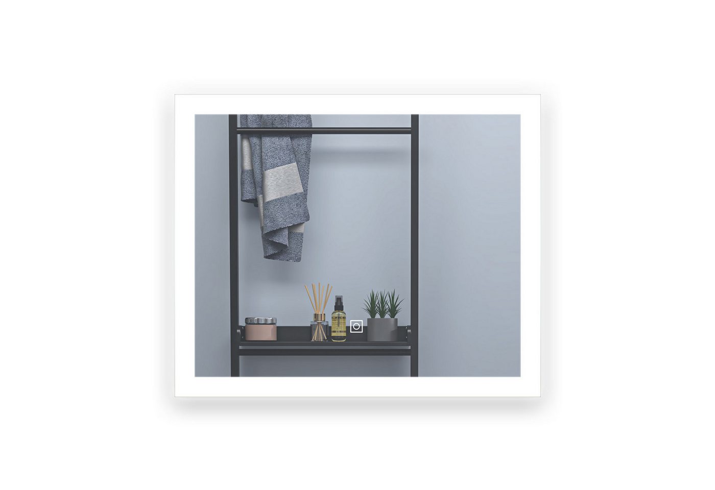 Aica Sanitär Badspiegel Badspiegel Spiegel mit LED Beleuchtung dimmbar 50-120cm