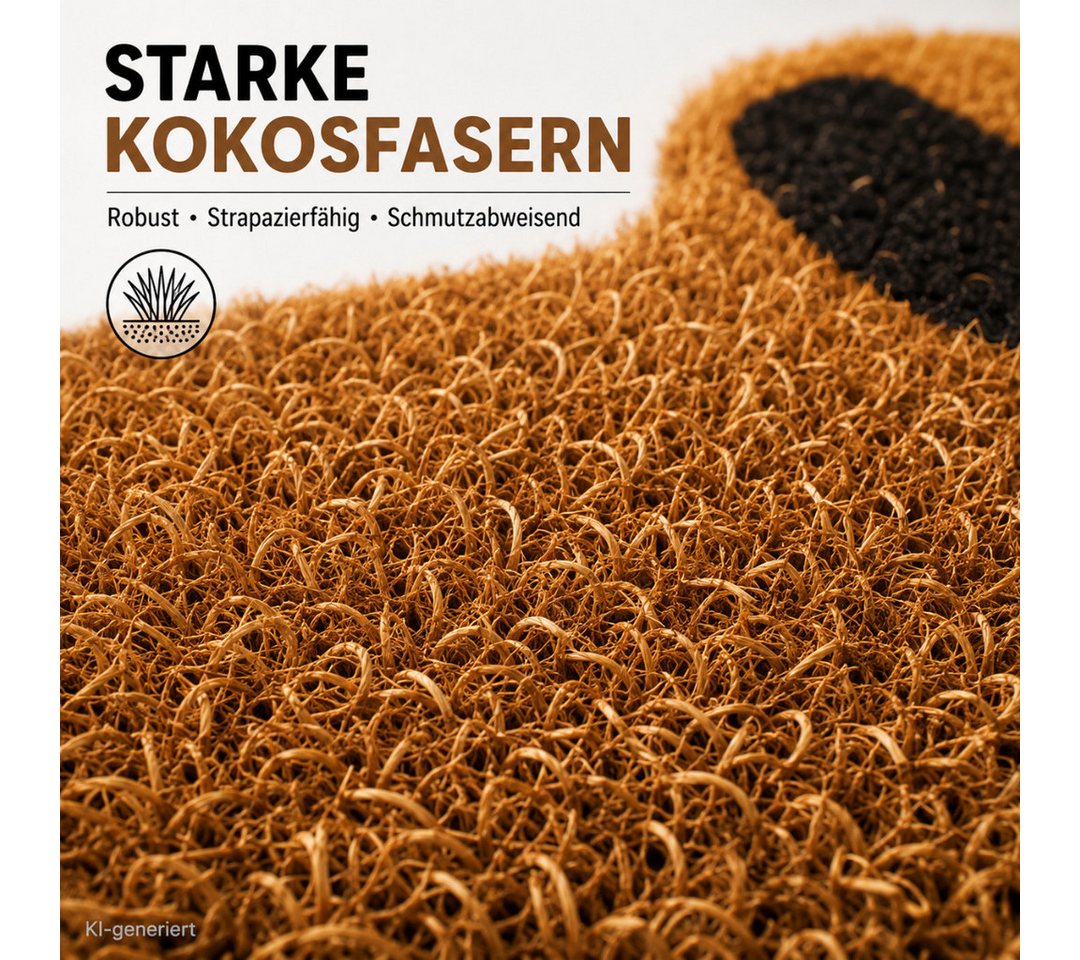 Topanbieter999 Fußmatte Türmatte Tierform Design rutschfest, Hund Bild 3