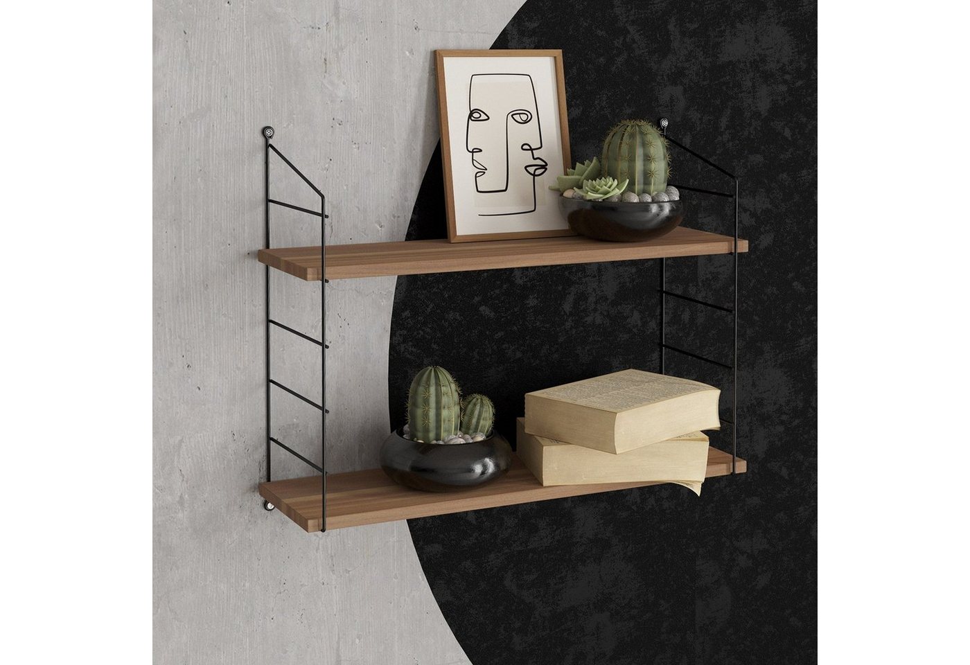 Skye Decor Wandregal 100% MELAMINE COATED PARTICLE BOARD, 58 cm x 20 cm x 72 cm M1668 Bild 2