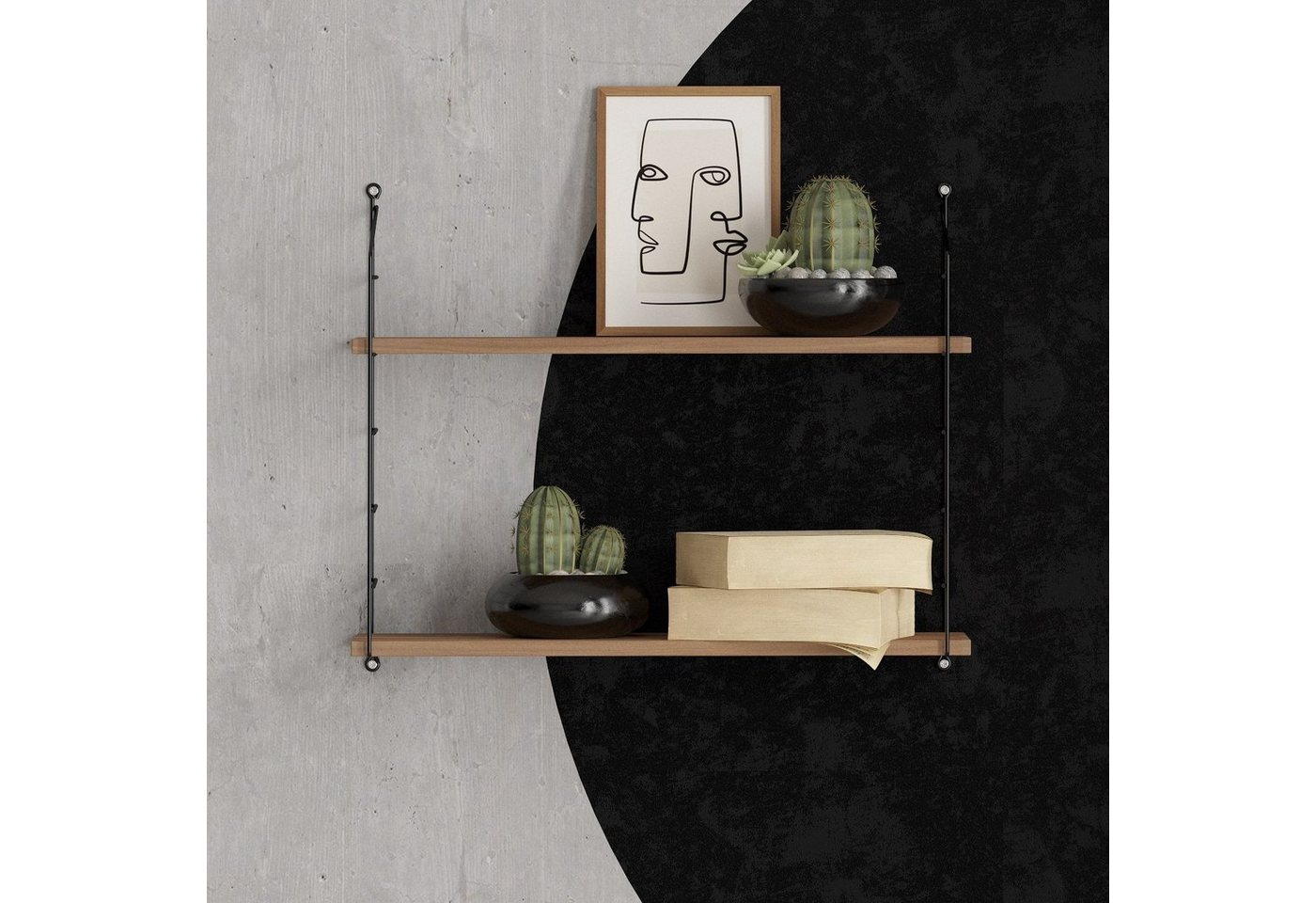 Skye Decor Wandregal 100% MELAMINE COATED PARTICLE BOARD, 58 cm x 20 cm x 72 cm M1668 Bild 4
