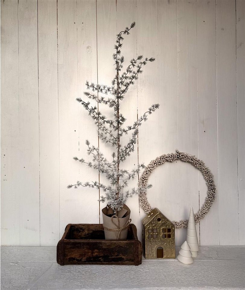 Winterliche Kunstpflanze Zeder PINEA mit LED, Lene Bjerre, Höhe 95 cm