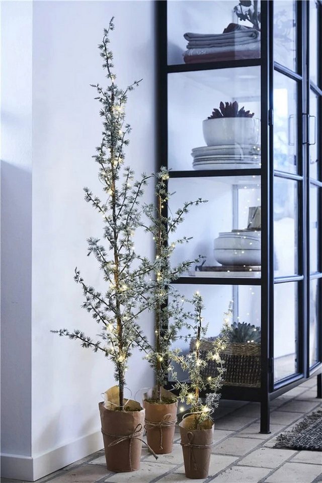 Winterliche Kunstpflanze Zeder PINEA mit LED, Lene Bjerre, Höhe 95 cm Bild 5