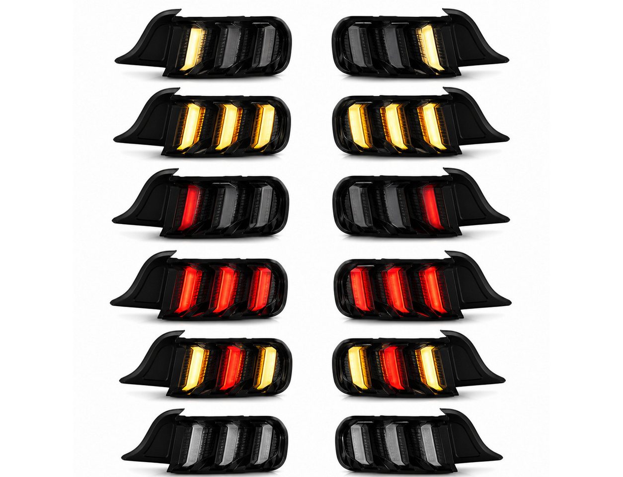 LLCTOOLS KFZ-Ersatzleuchte LED Rückleuchten passend für Ford Mustang 2015-2020 Smoke Heckleuchte, LED Bild 3