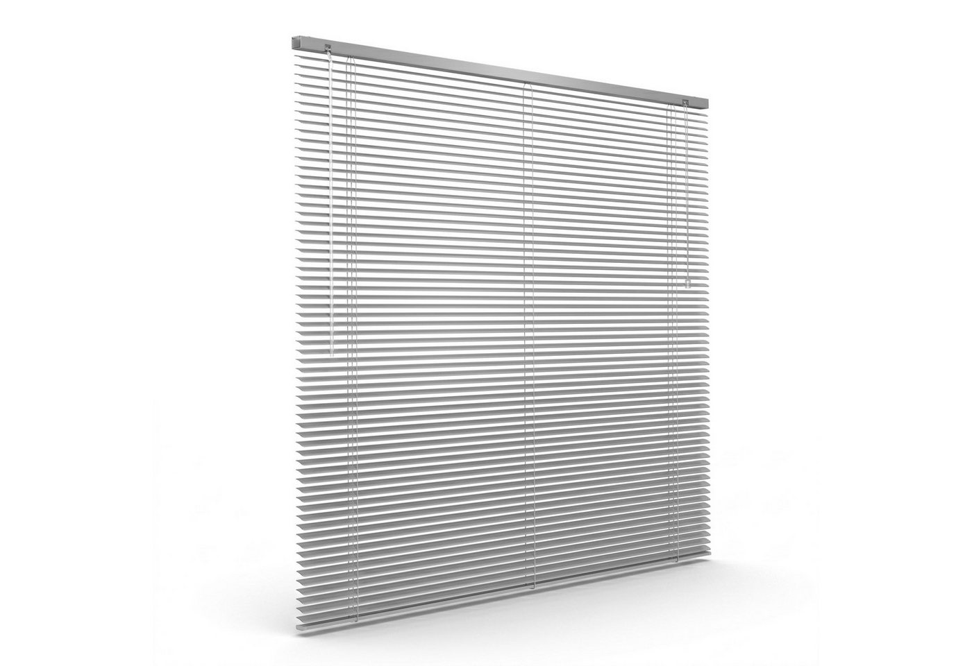 Victoria M. Jalousie Alu Jalousie 45 x 130 cm silber glänzend 25mm ohne u. mit Bohren, ohne Bohren, freihängend, Blendschutz mit und ohne Bohren, inkl. Klemmclips Bild 5