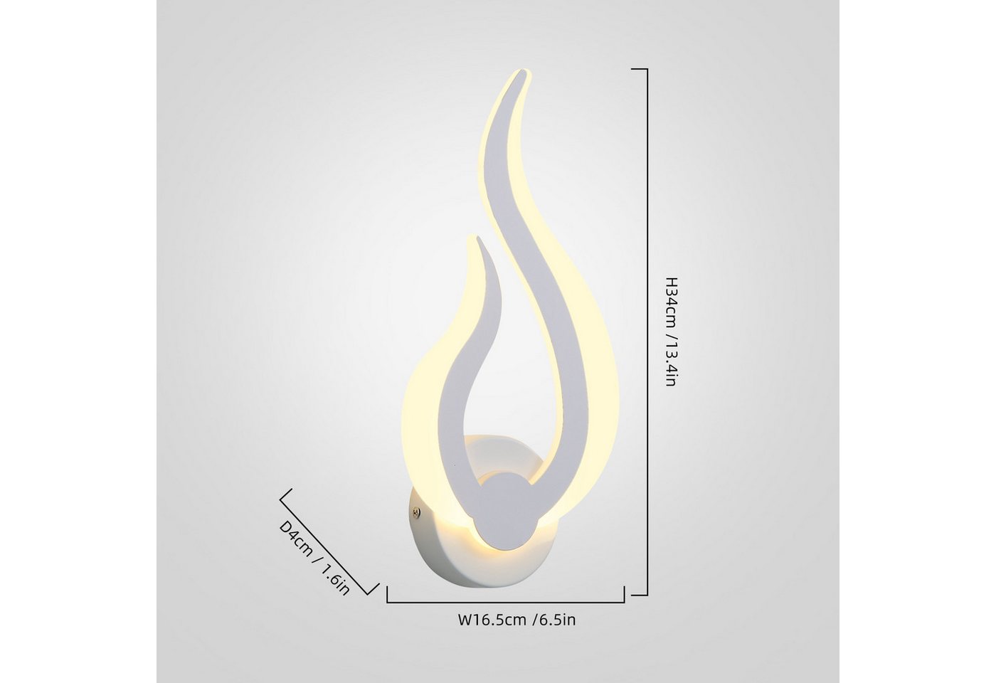 Riserva LED Wandleuchte Flammen Wandleuchte,10W warmes Licht,energiesparend, umweltfreundlich, LED wechselbar Bild 2
