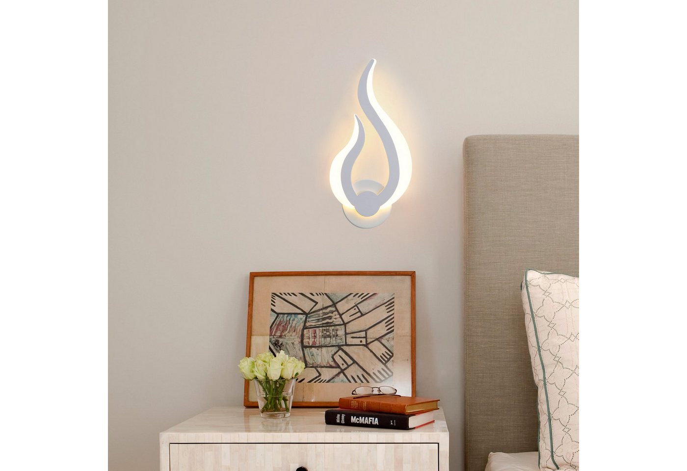 Riserva LED Wandleuchte Flammen Wandleuchte,10W warmes Licht,energiesparend, umweltfreundlich, LED wechselbar Bild 3