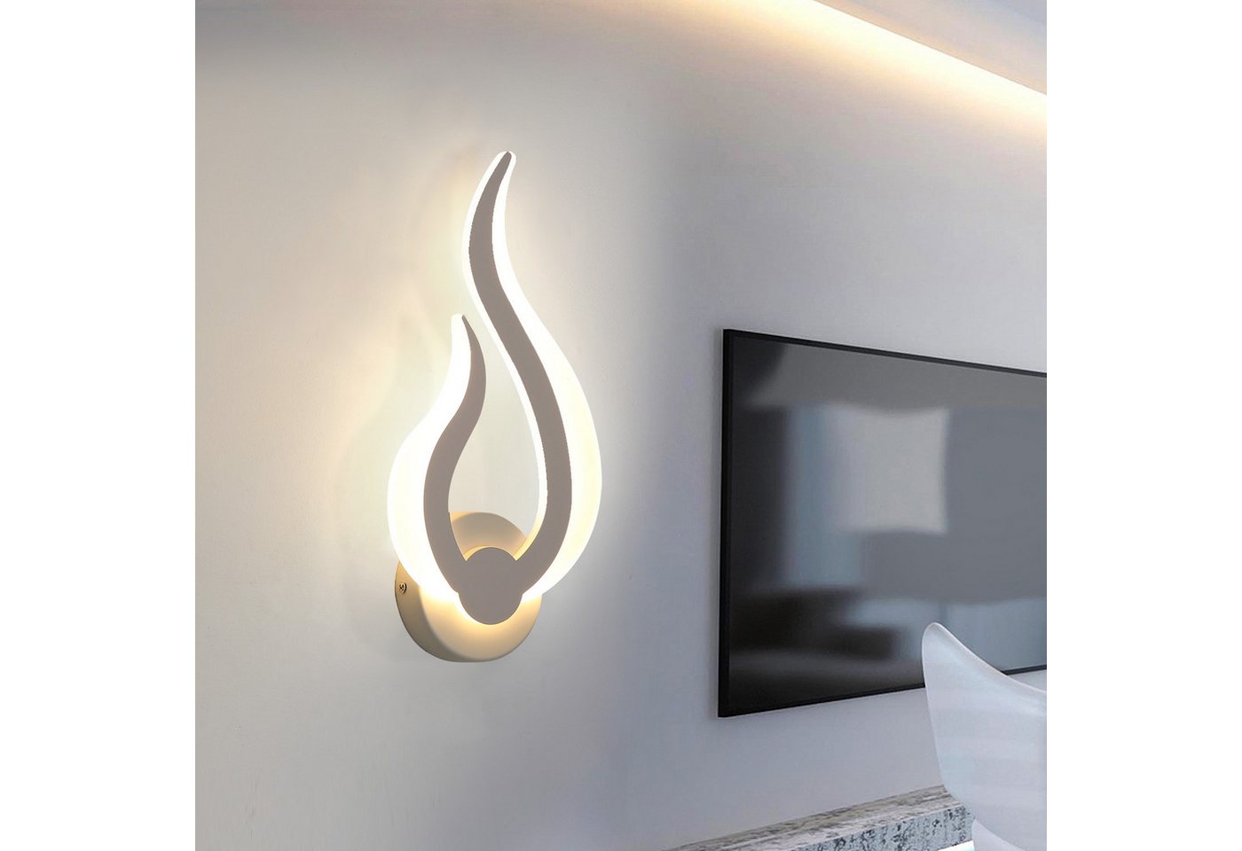 Riserva LED Wandleuchte Flammen Wandleuchte,10W warmes Licht,energiesparend, umweltfreundlich, LED wechselbar Bild 5