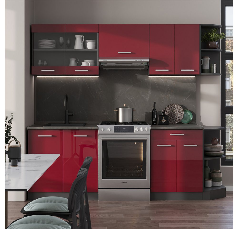 Vicco Hängeschrank R-Line, Anthrazit/Anthrazit, 30 cm mit 2 Fächern (1-St) Bild 3