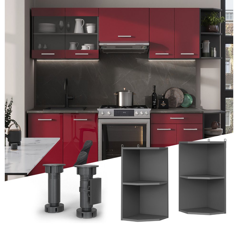 Vicco Hängeschrank R-Line, Anthrazit/Anthrazit, 30 cm mit 2 Fächern (1-St) Bild 5