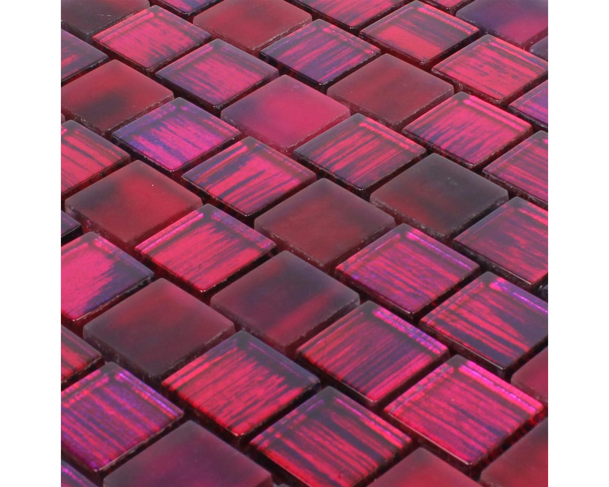 Mosafil Mosaikfliesen Glasmosaik Fliesen Lanzarote, Glas 31.800x28.600, pink, Verlegefertig auf ein Netz geklebt - Wasserfest Bild 2