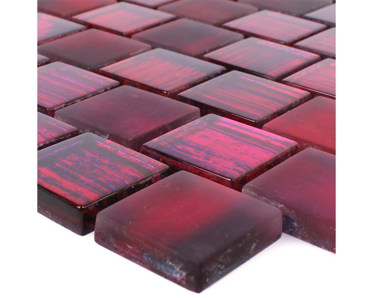 Mosafil Mosaikfliesen Glasmosaik Fliesen Lanzarote, Glas 31.800x28.600, pink, Verlegefertig auf ein Netz geklebt - Wasserfest Bild 3