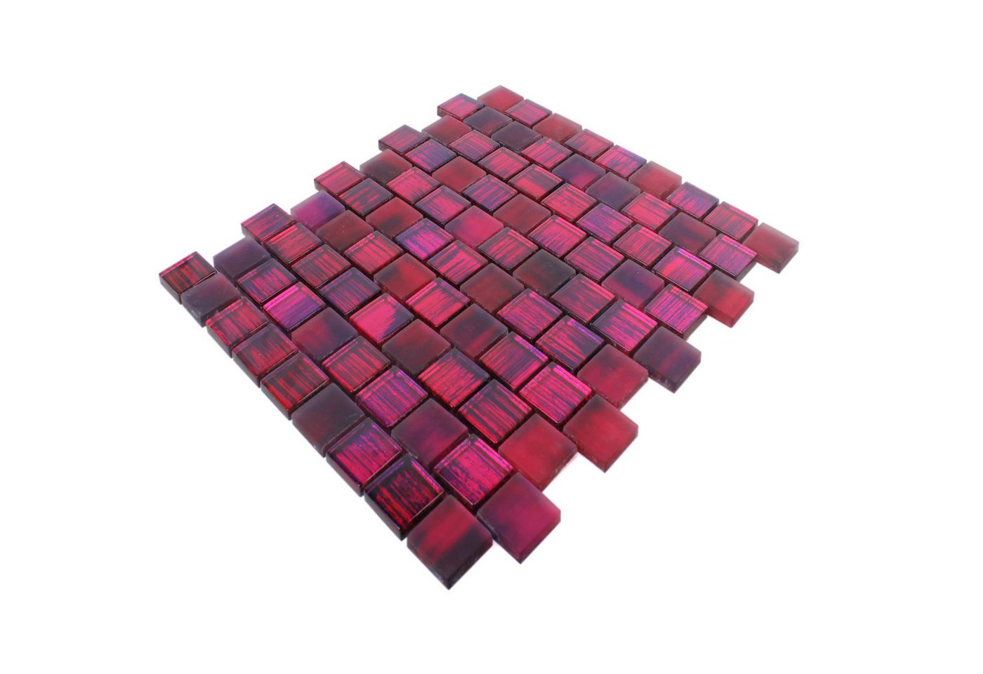 Mosafil Mosaikfliesen Glasmosaik Fliesen Lanzarote, Glas 31.800x28.600, pink, Verlegefertig auf ein Netz geklebt - Wasserfest Bild 4