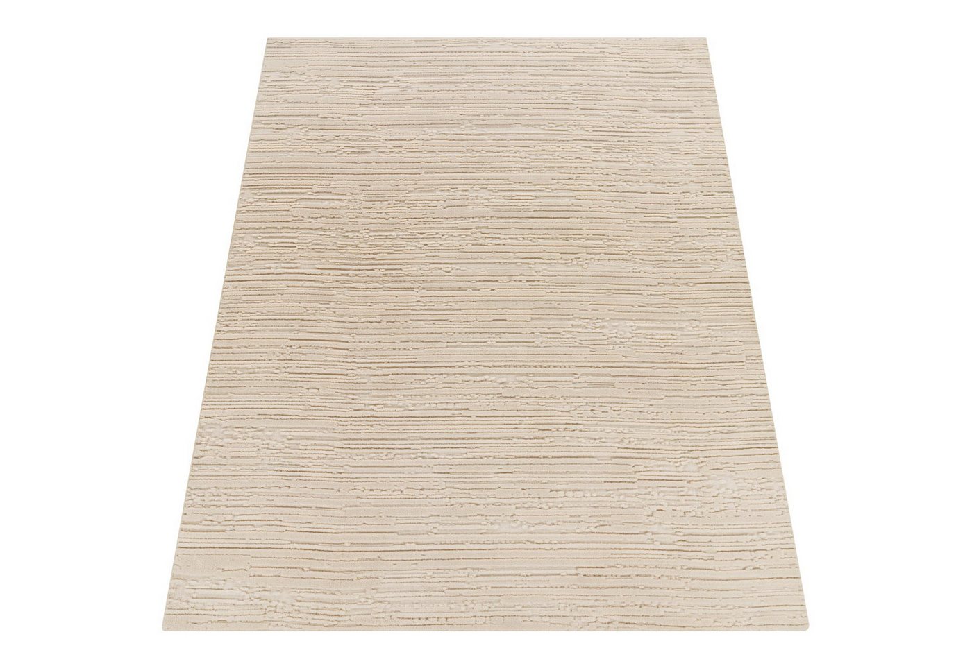 KADIMA DESIGN Teppich waschbar 3D Struktur schmutzabweisend Teppich Kurzflor, Rechteckig, Höhe: 16 mm, Florhöhe: 12 mm, 100% Polyester, Rechteckig, 120x170cm, Creme Bild 2