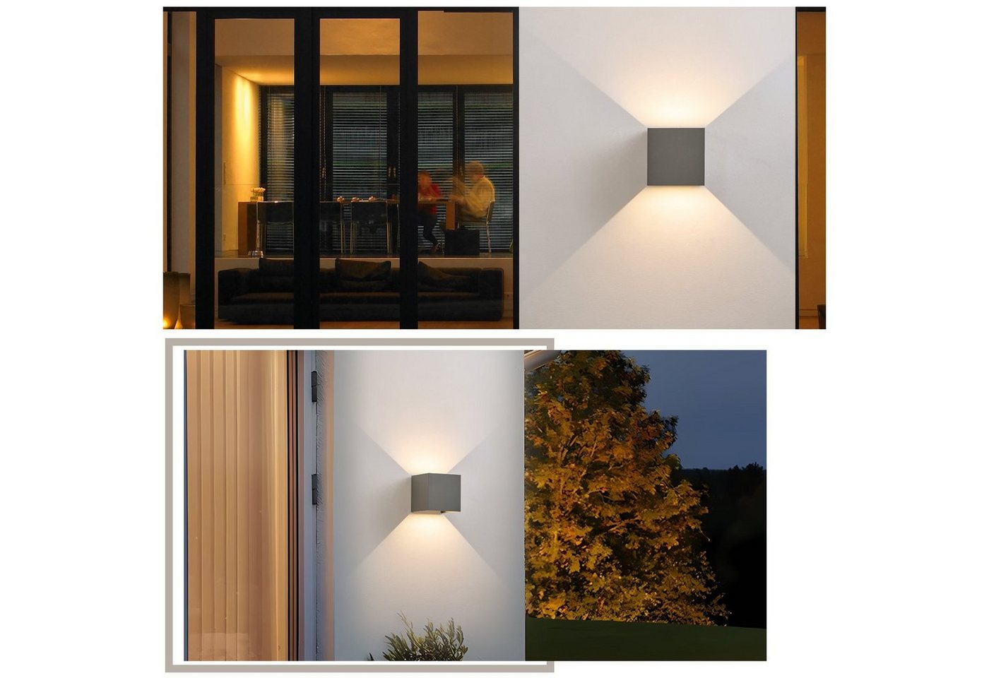 ZMH LED Wandleuchte innen Außen 5W 3000K Modern Wandlampe Flurlampe Balkon, Hochwertige Material, LED fest integriert, Warmweiß, 5W,warmweiß,IP54,für Garten,Terrasse,Treppenhaus,Hotel,Außenbereich Bild 3
