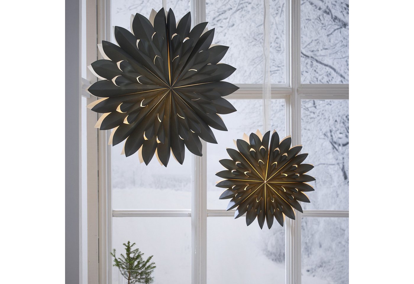 MARELIDA Papierstern Papierstern Weihnachtsstern Faltstern Dekostern D: 60cm Fensterschmuck Bild 2
