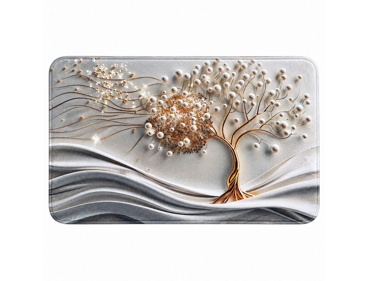 Sanilo Badematte Tree of Life, schnelltrocknend, rutschhemmend, waschbar, Polyester, rechteckig, sehr weich, hochwertig & modern, 50 x 80 cm oder 70 x 110 cm Bild 5