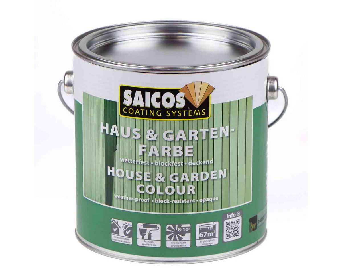 Saicos Holzöl Saicos Haus & Garten-Farbe Schwedenrot (2301) 2,5 Liter