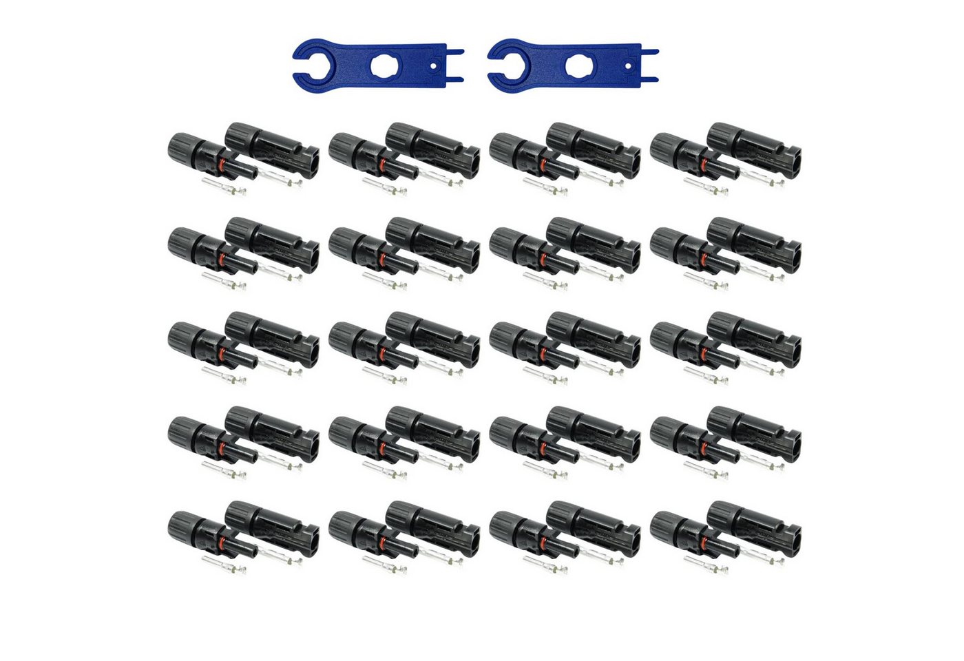 solartronics Solarmodul 5-100 Paar Solarstecker Solar-Spannschlüssel Set, Wasserdicht, (20-St) Bild 5