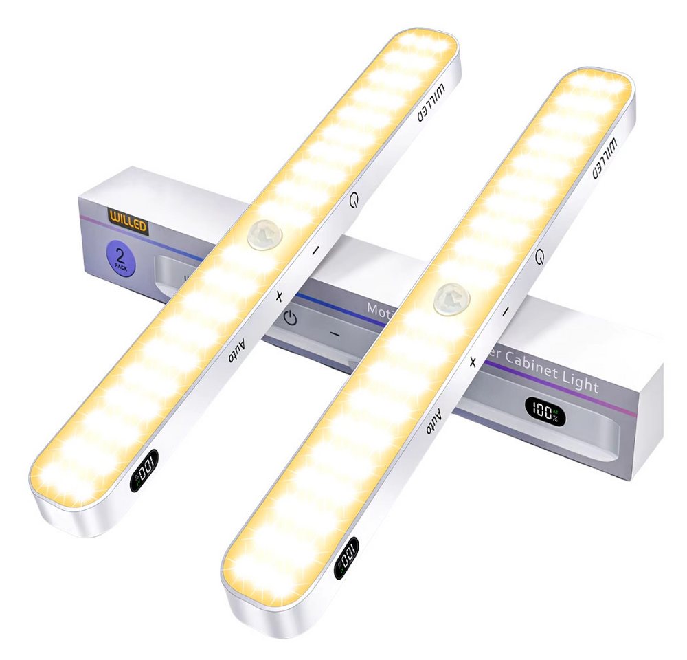 Athlix Schrankleuchte 2er-Set Kabellose LED-Schrankleuchte mit Bewegungssensor, LED fest integriert, Kaltweiß, Warmweiß, Werkzeuglose Montage, Lange Akkulaufzeit Bild 5