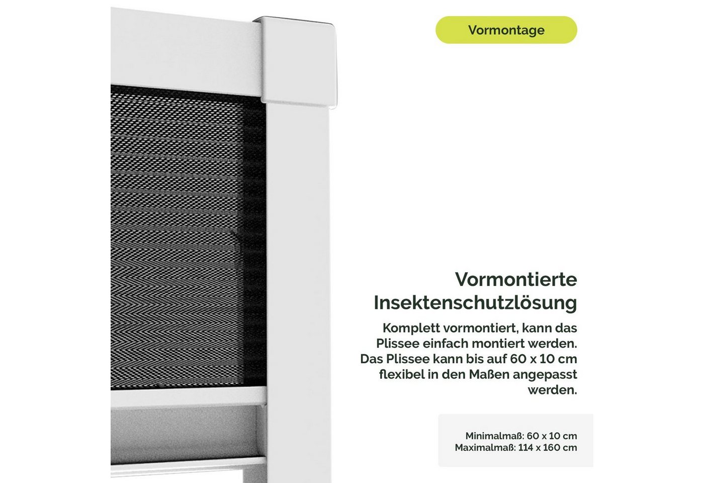 Nematek Insektenschutzplissee Nematek Fliegengitter UNO-Plissee für Dachfenster Insektenschutz Dachfensterplissee in verschiedenen Größen