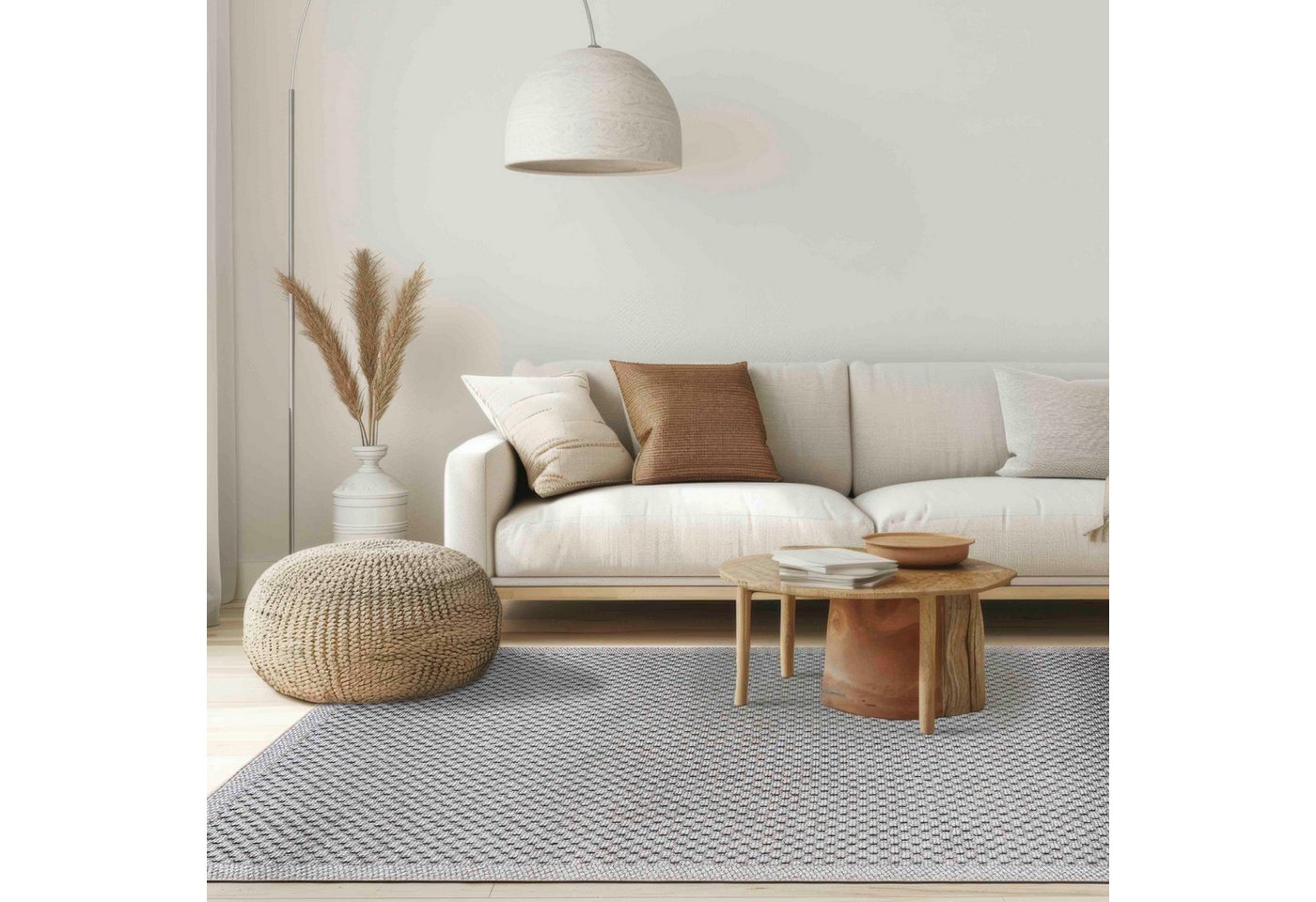 Mazovia Designteppich Modern Einfarbig Anthrazit Grau Wohnzimmer, Schlafzimmer, Büro, Fußbodenheizung Bild 4