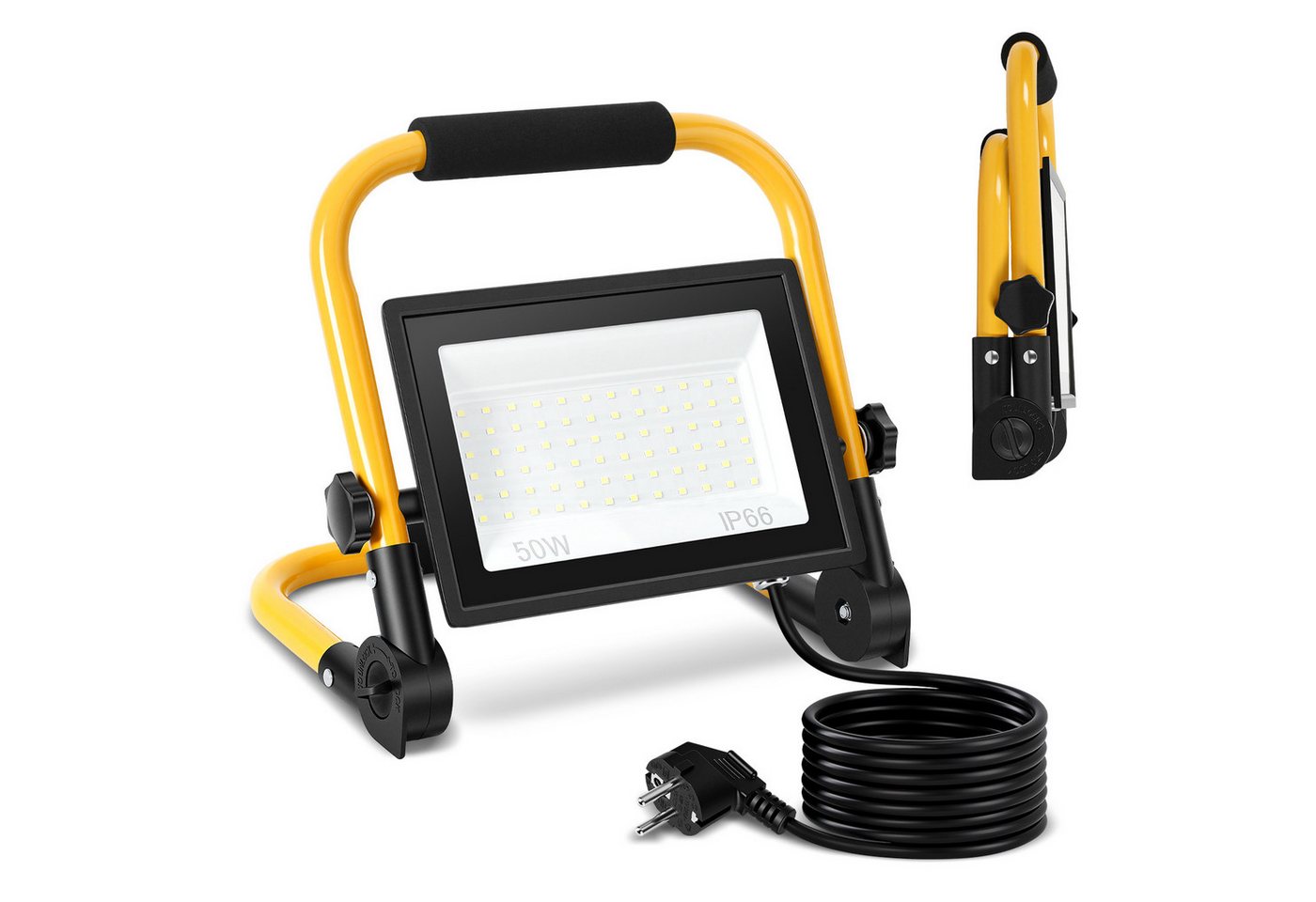 Clanmacy LED Flutlichtstrahler LED Baustrahler 50W-200W Fluter Kaltweiß 6500K 120° Arbeitsleuchte