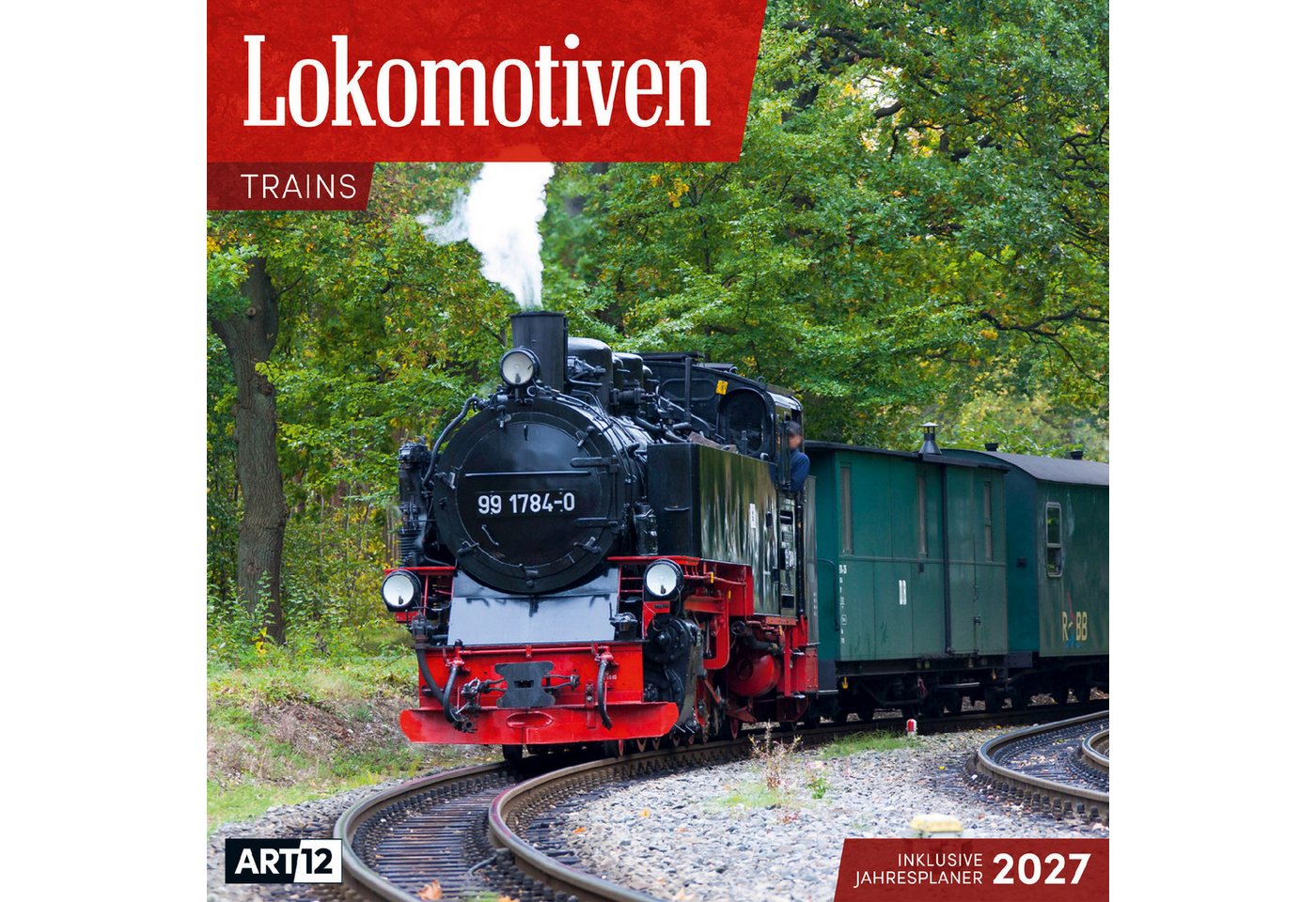 Wandkalender Lokomotiven Kalender 2027 - 30x30 - Art12