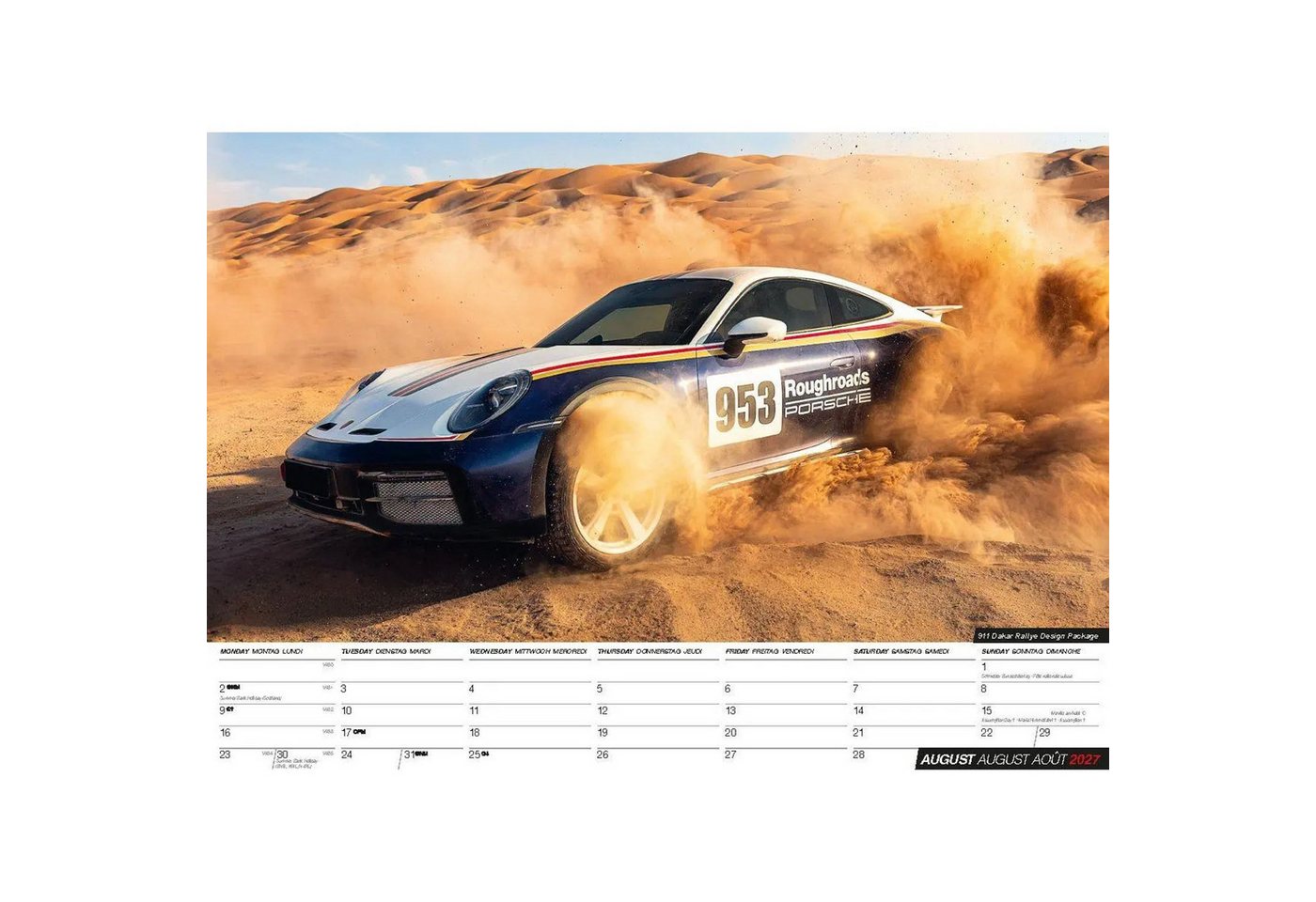 Wandkalender Porsche Kalender 2027
