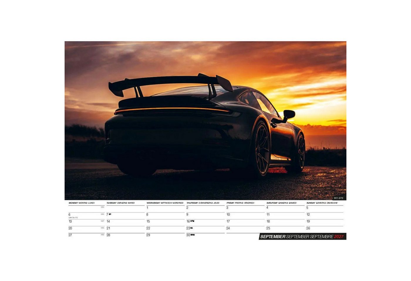 Wandkalender Porsche Kalender 2027 Bild 3