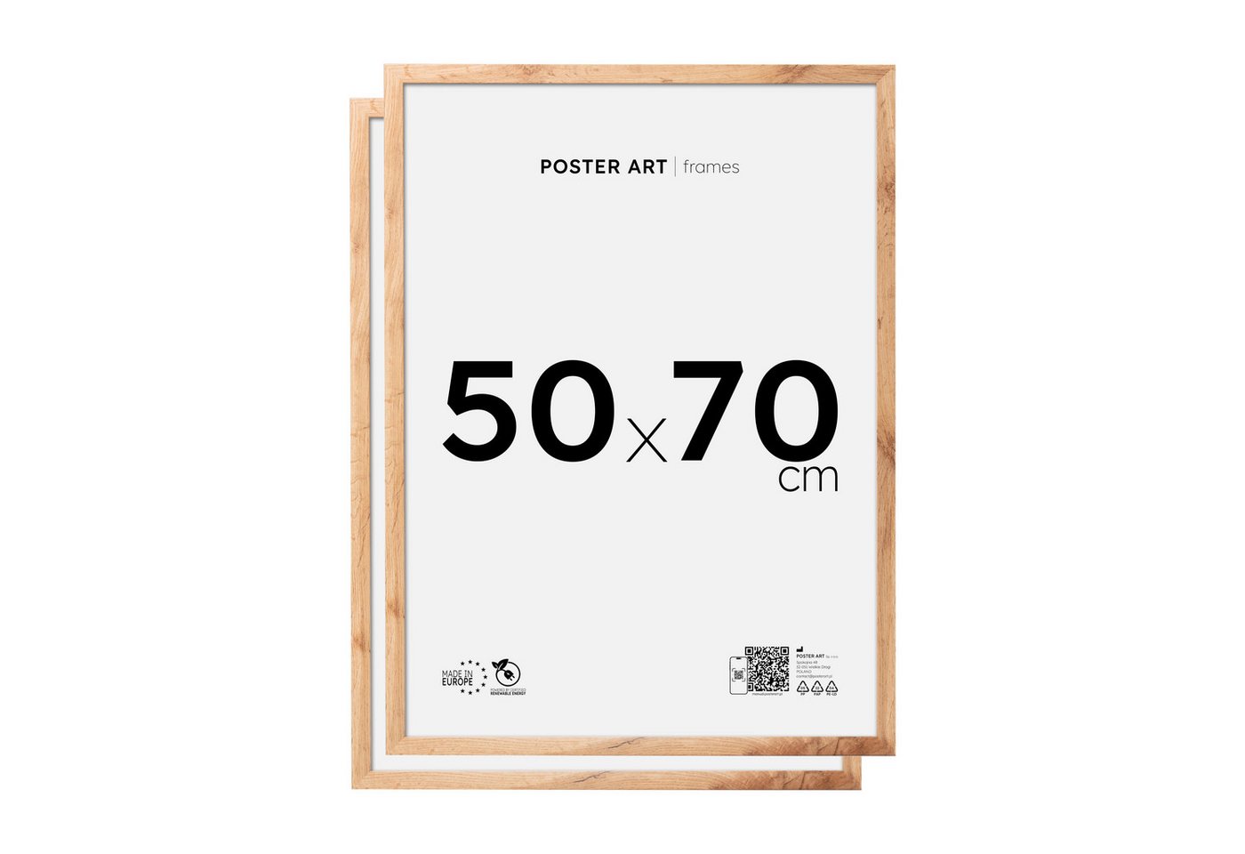 POSTER ART Bilderrahmen-Set 50x70 cm aus MDF mit Kunststoffglas für Poster & Puzzles, (Set, 2 St), Bilderrahmen 50x70 cm Bild 3