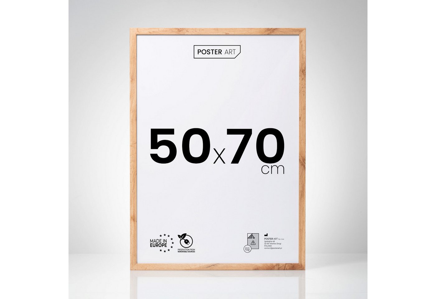 POSTER ART Bilderrahmen-Set 50x70 cm aus MDF mit Kunststoffglas für Poster & Puzzles, (Set, 2 St), Bilderrahmen 50x70 cm Bild 4