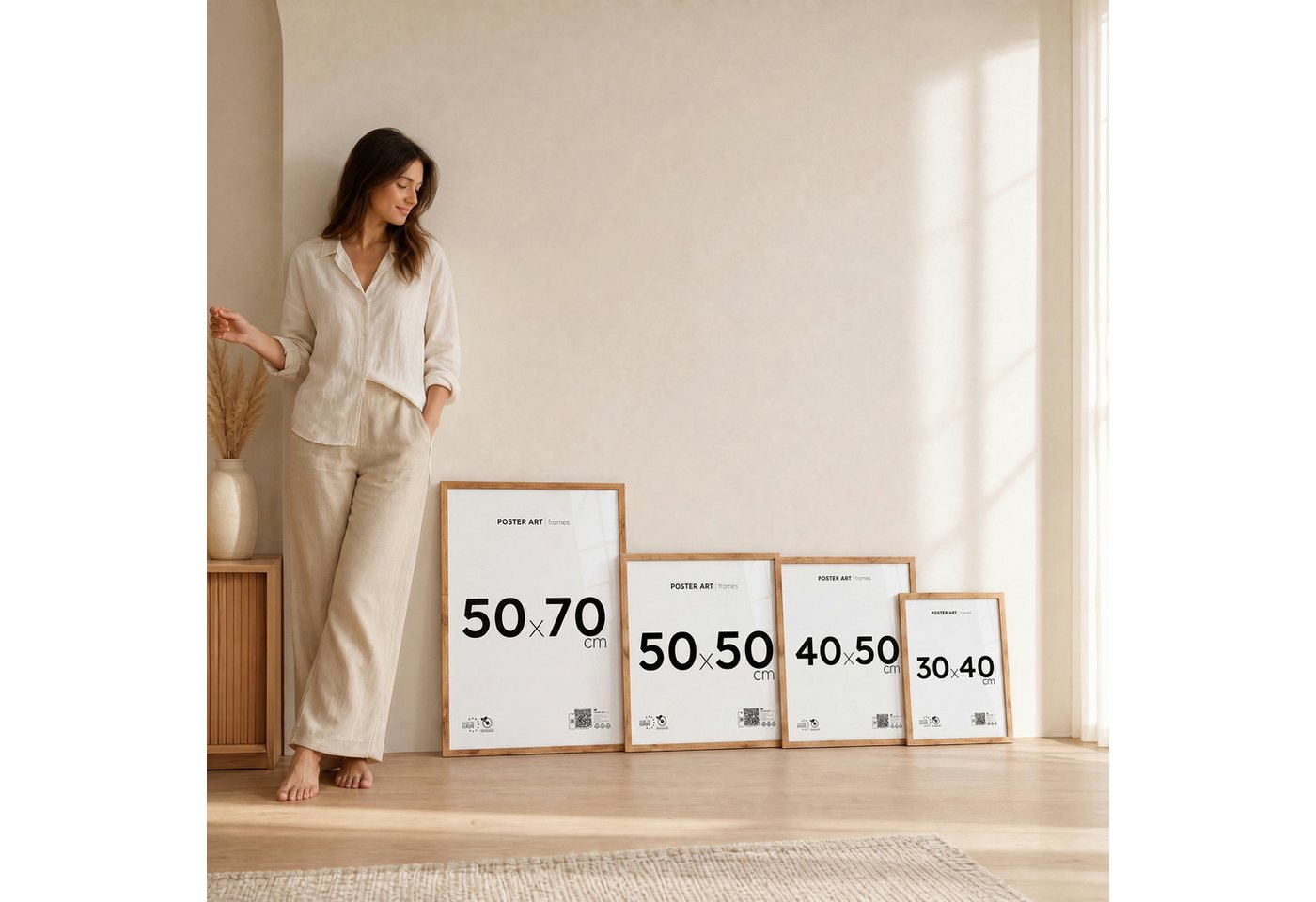 POSTER ART Bilderrahmen-Set 50x70 cm aus MDF mit Kunststoffglas für Poster & Puzzles, (Set, 2 St), Bilderrahmen 50x70 cm Bild 5