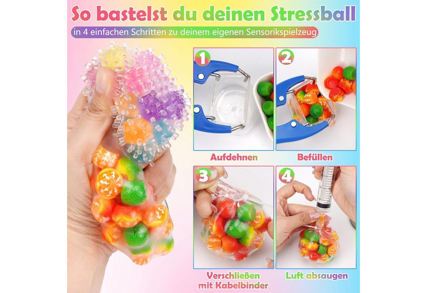 LuxusKollektion Kreativset DIY Stressball Set Squishy Bälle Bild 4