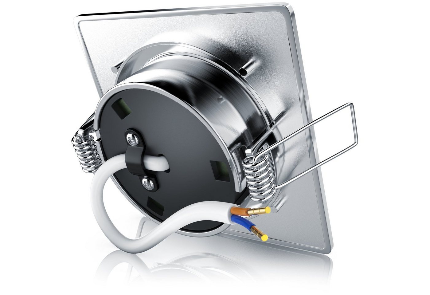 Brandson LED Einbaustrahler 12er Set LED Einbaustrahler Deckenspots 3000K eckig, Schwenkmechanismus (40° vertikal), LED fest integriert, warmweiß, Ultra Flache Einbauleuchte, Slim Einbauspot, Deckenstrahler eckig Bild 5