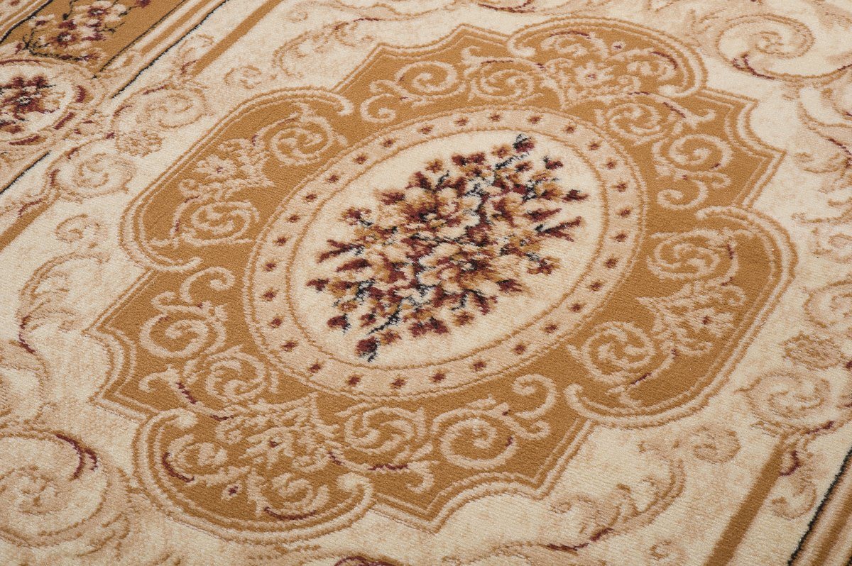 Mazovia Orientteppich Klassisch Orientalisch Beige Creme Wohnzimmer, Schlafzimmer, Büro, Fußbodenheizung